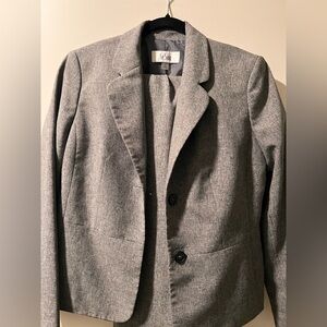 Le Suit Charcoal Blazer and Pants set (Size 8)